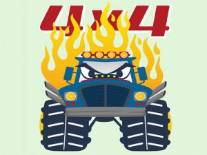 Monster Trucks Coloring Puzzle